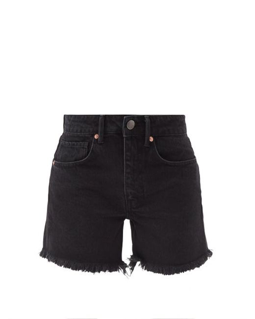 Raey Comet Mid-rise Long Organic-cotton Denim Shorts