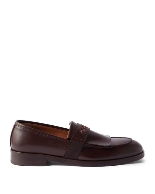 Armando Cabral Bissau Woven-panel Leather Loafers