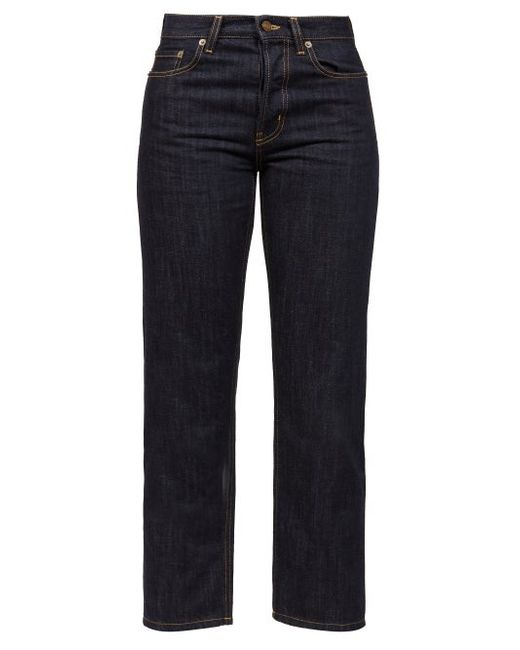 Saint Laurent Cropped High-rise Straight-leg Jeans