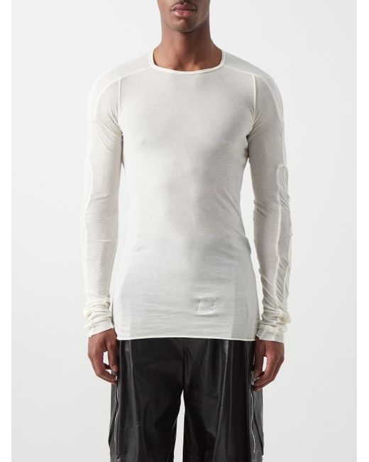 Rick Owens DRKSHDW Panelled Organic-cotton Jersey Long-sleeve T-shirt