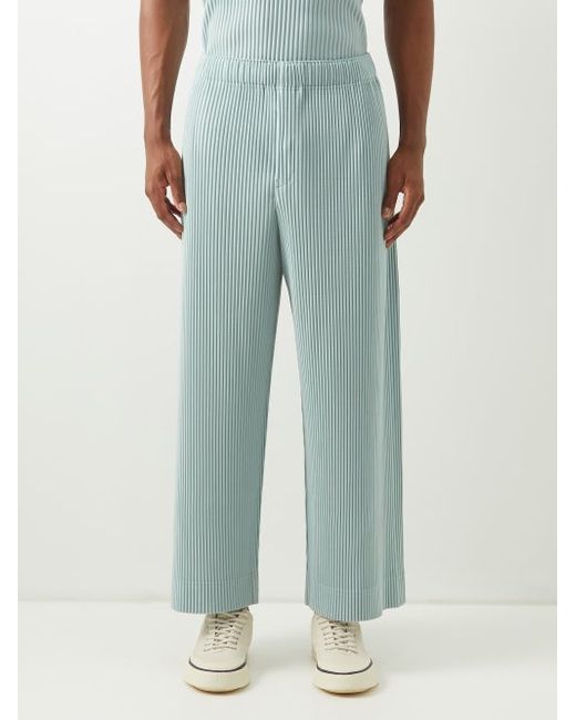 Homme Pliss Issey Miyake Technical-pleated Wide-leg Trousers