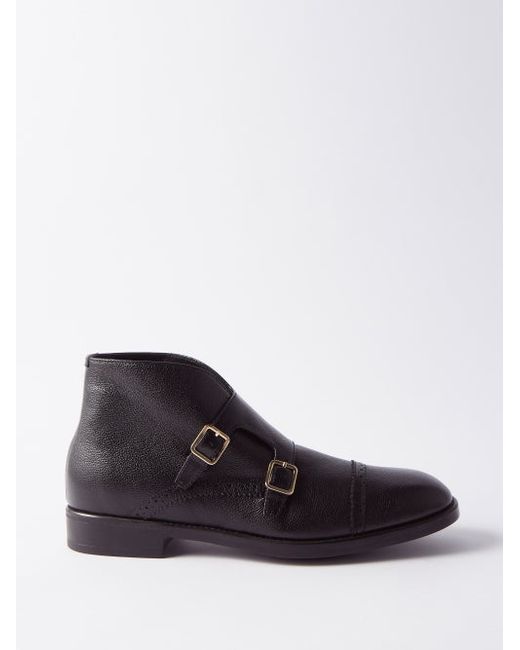 Tom Ford Grained-leather Double Monk-strap Boots