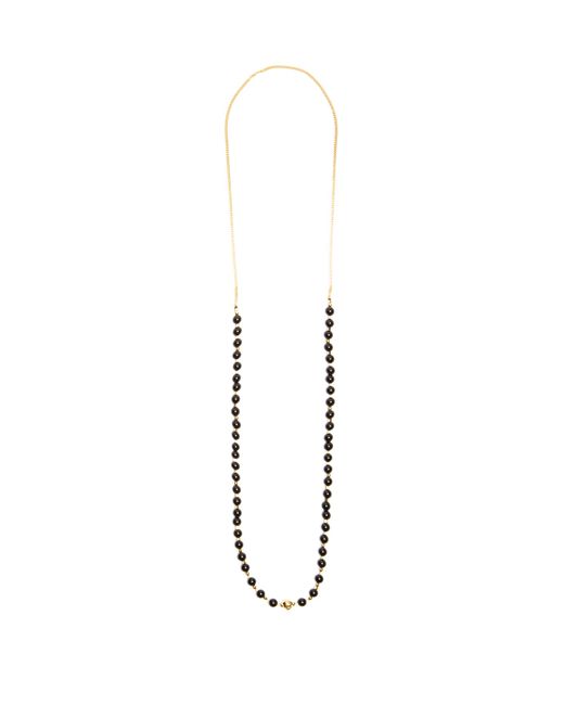 Black Dakini Agate and vermeil necklace