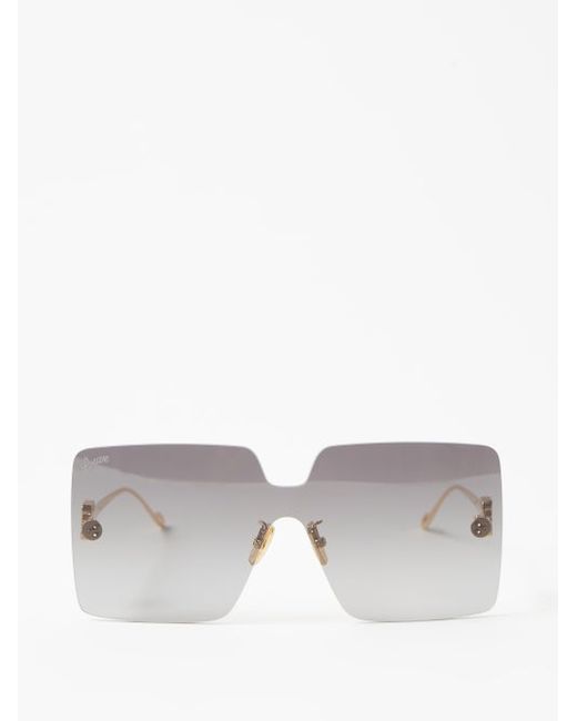 Loewe Eyewear Anagram Shield Metal Sunglasses