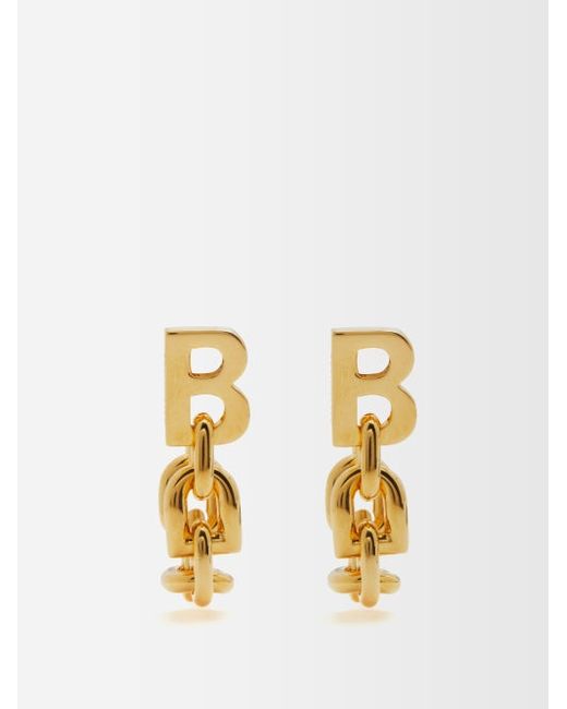 Balenciaga B-link Chain Earrings