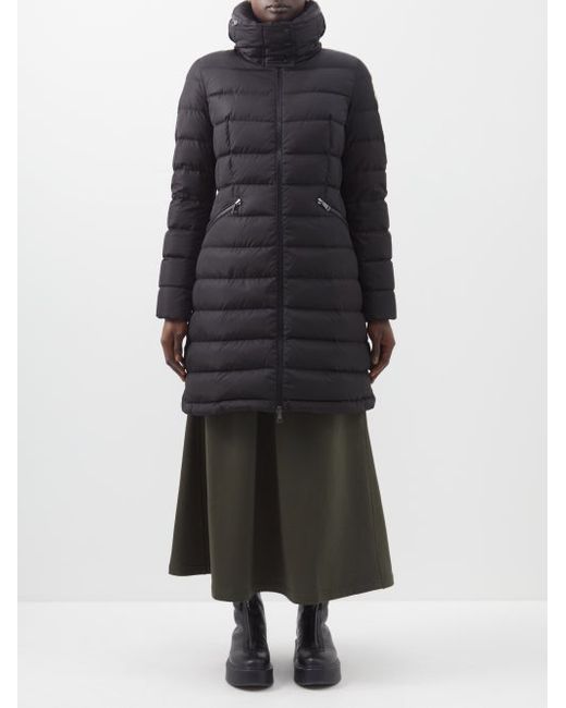 Moncler Flammette Hooded Quilted Down Coat