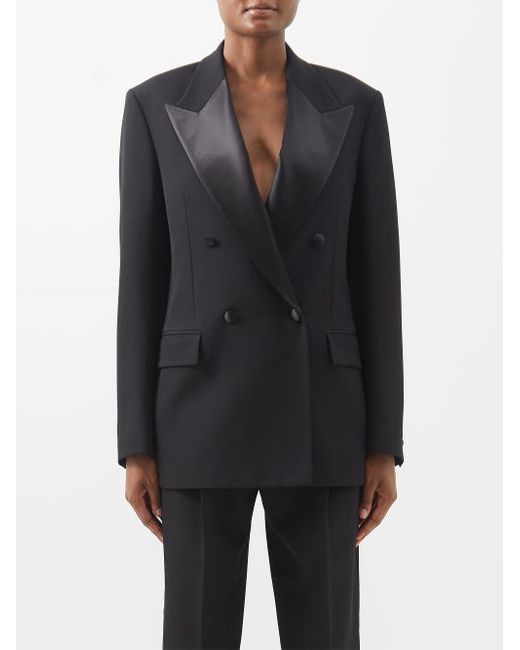 Gucci Double-breasted Satin-lapel Wool Jacket