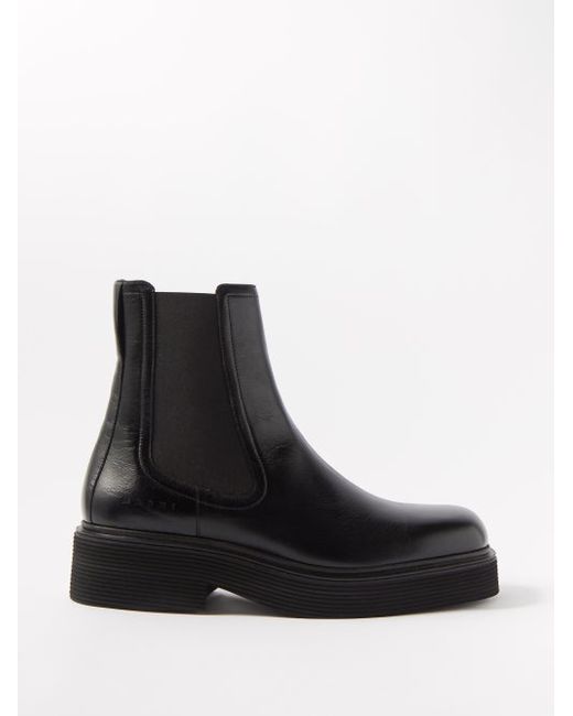 Marni Square-toe Leather Chelsea Boots