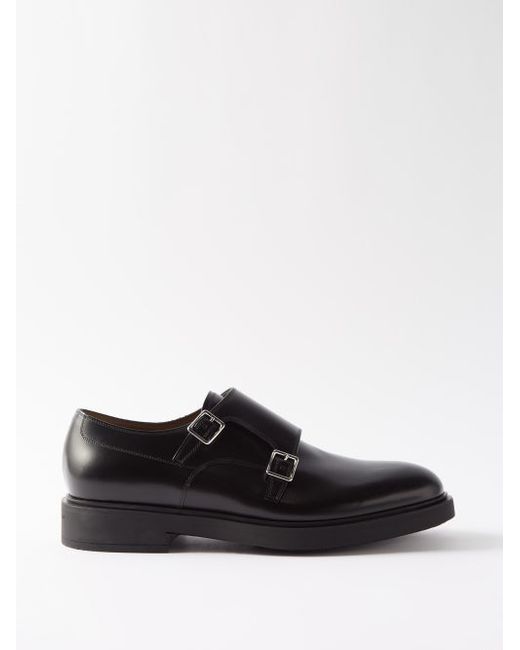Gianvito Rossi Scott Leather Double Monk-strap Shoes
