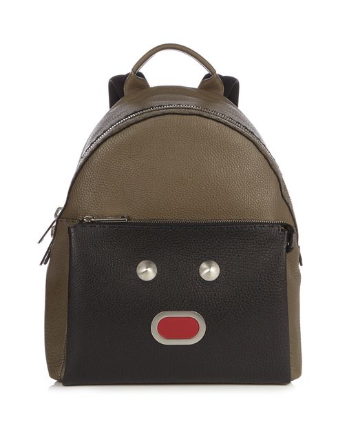 Fendi Selleria Faces leather backpack