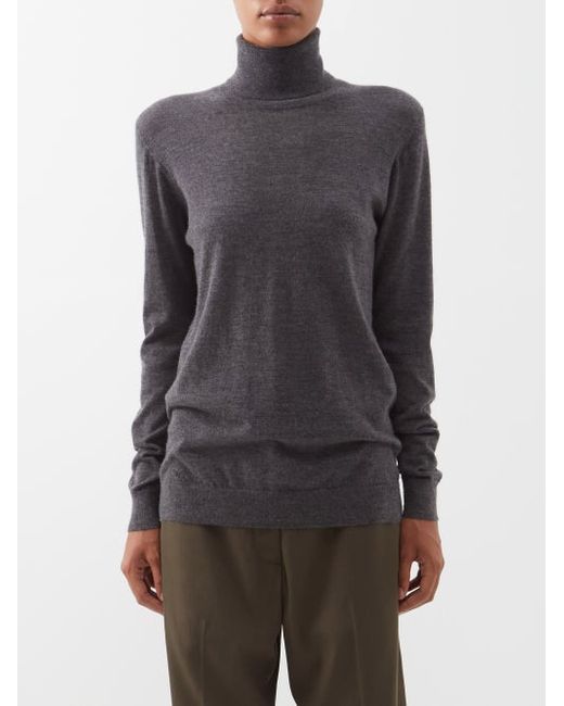 Raey Roll-neck Fine-rib Responsible-cashmere Sweater