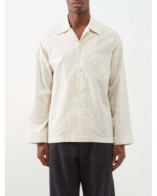 L.E.J Le Plage Stripe-jacquard Cotton-blend Shirt