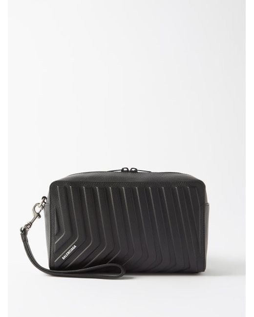 Balenciaga Car-embossed Leather Pouch
