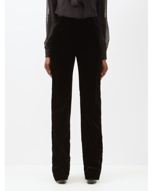 Saint Laurent Velvet Tailored Trousers