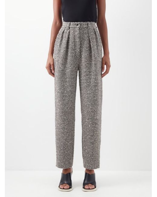 Raey Unstructured Wool-blend Tweed Tapered Trousers