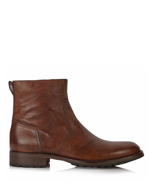 Belstaff Attwell waxed leather boots