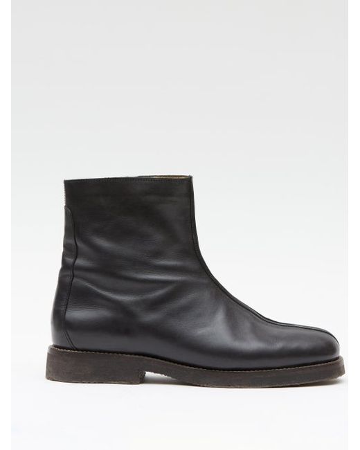 Lemaire Piped Leather Boots