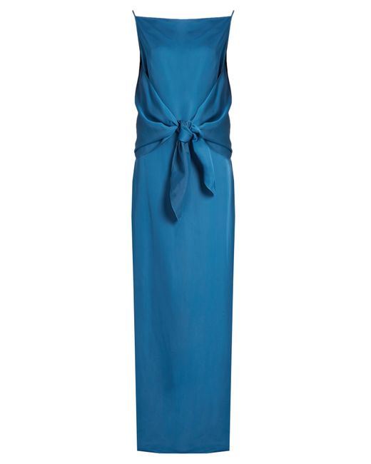 Nina Ricci Tie-front crepe gown