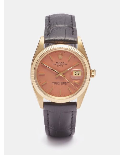 Lizzie Mandler Fine Jewelry Vintage Rolex Datejust 36mm 18kt Gold Watch