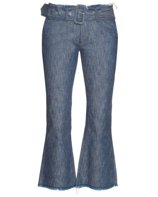 Marques'Almeida Frayed-edge flared cropped jeans