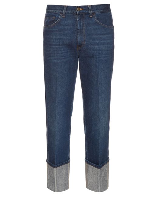 Gucci Straight-leg turn-up jeans