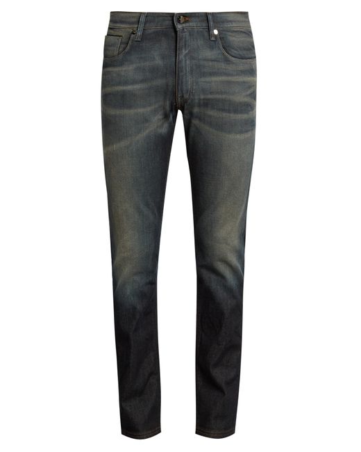 Fendi Low-rise slim-fit distressed jeans