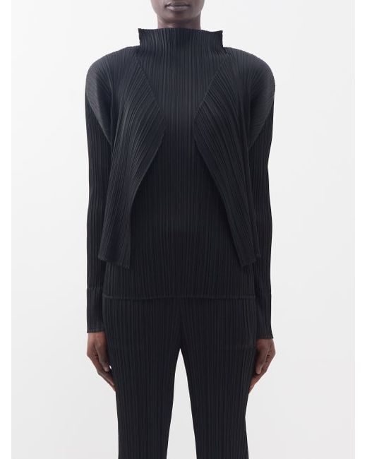 Pleats Please By Issey Miyake Technical-pleated Cardigan
