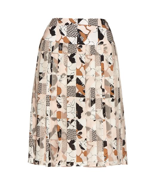 Oscar de la Renta Graphic-print pleated skirt