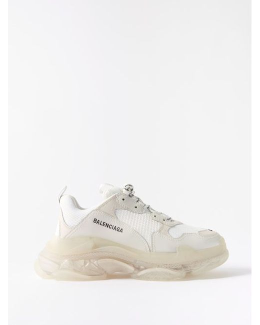 Balenciaga Triple S Mesh And Faux Leather Trainers