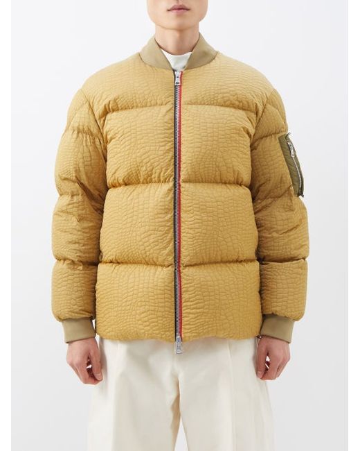 2 Moncler 1952 Medway Crocodile-debossed Quilted Down Coat