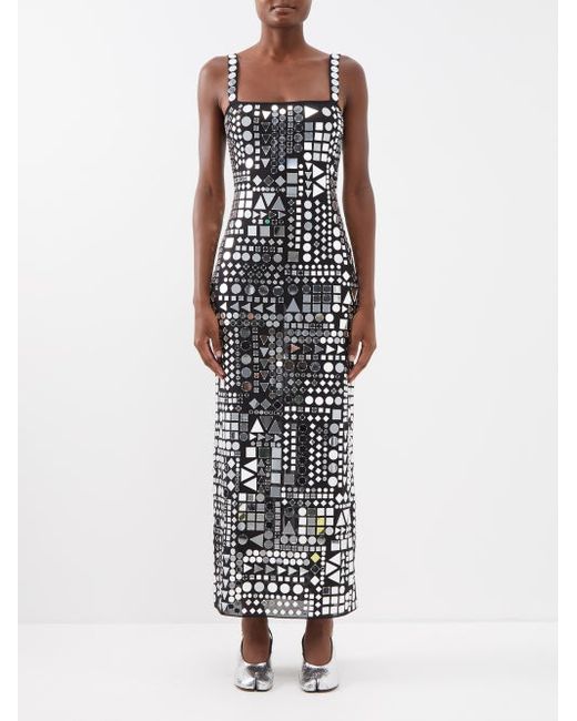 Raey Disco Mirror-embellished Slip Dress