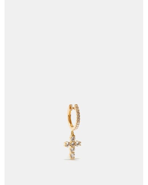 Anita Ko Cross Diamond 18kt Gold Single Earring