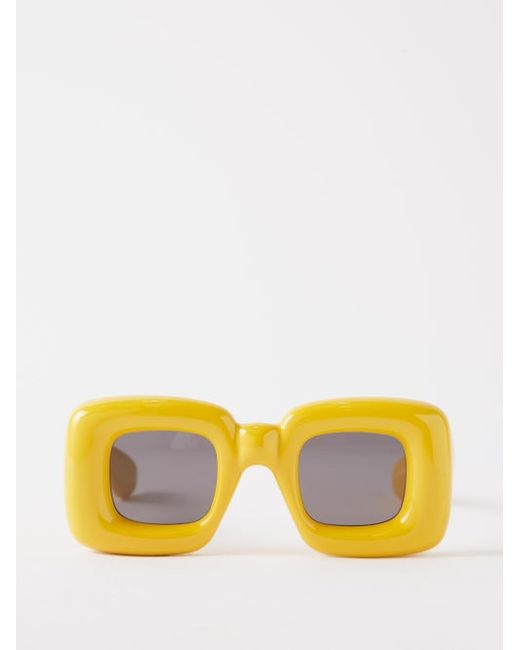 Loewe Eyewear Inflated Oversized Square Acetate Sunglasses