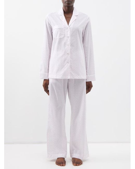 Derek Rose Nelson Geometric-print Cotton-voile Pyjamas