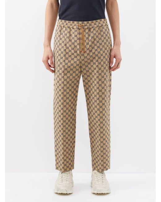 Gucci GG-jacquard Cotton-blend Trousers