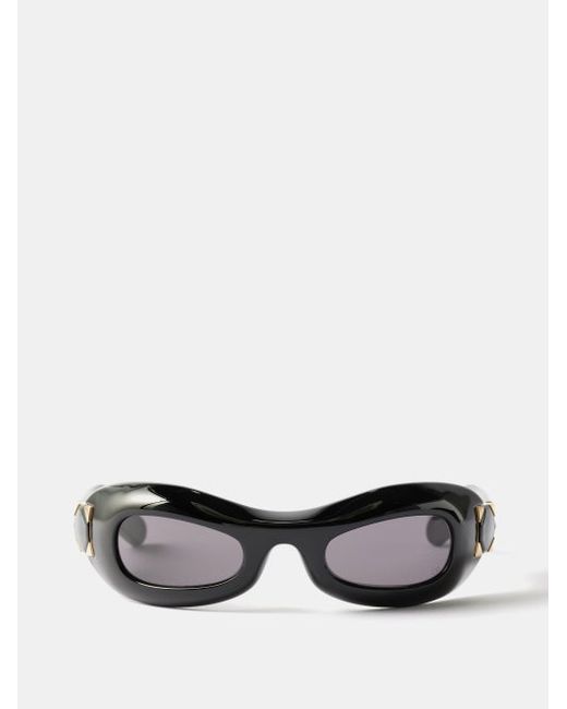 Dior Lady 9522 R1i Thick Cat-eye Acetate Sunglasses