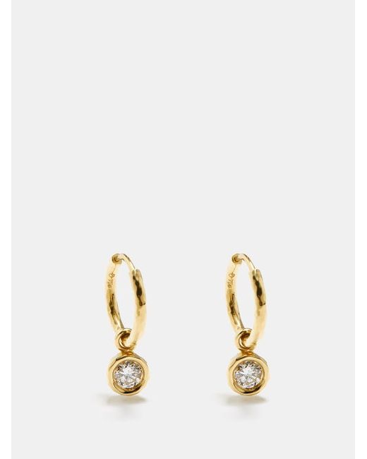 Octavia Elizabeth Charmed Gabby Diamond 18kt Gold Earrings