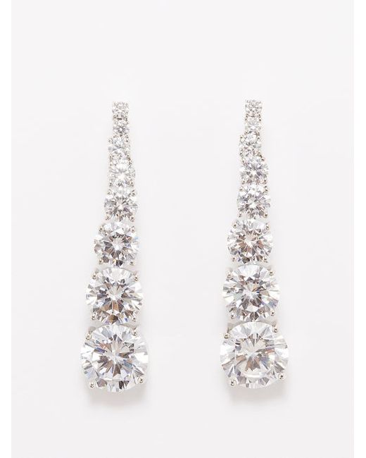 Completedworks Graduated Crystal And Gold-vermeil Drop Earrings