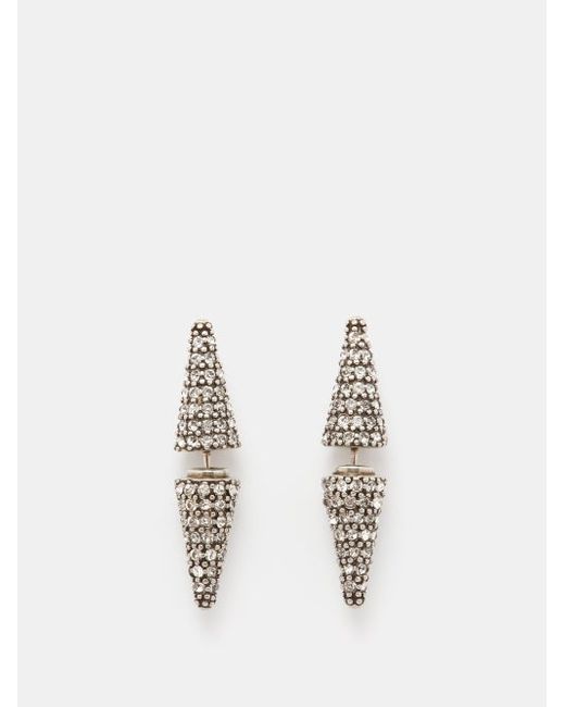 Balenciaga Cagole Spike Crystal-embellished Earrings