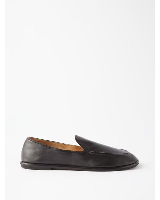 The Row Canal Grained-leather Loafers