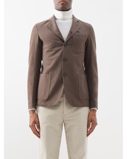 Oliver Spencer Solms Wool And Cotton-blend Suit Jacket