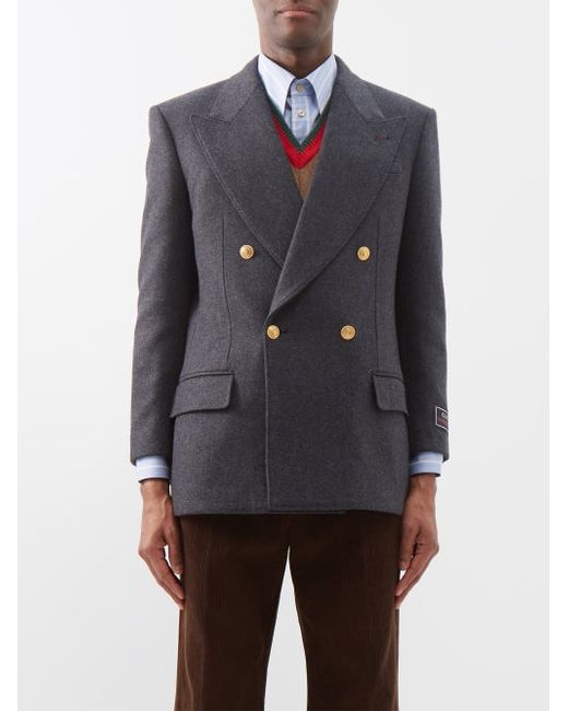 Gucci Double-breasted Wool-blend Jacket