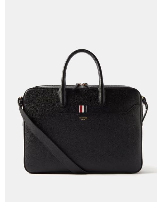 Thom Browne Grained-leather Briefcase