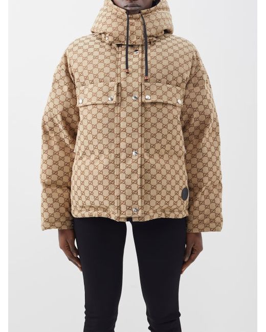 Gucci GG-jacquard Quilted Cotton-blend Canvas Down Coat