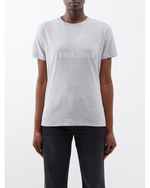 Saint Laurent Reverse-logo Cotton-jersey T-shirt
