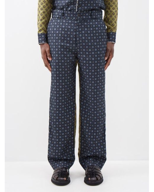 Erdem Lionel Patchwork-print Pyjama Trousers