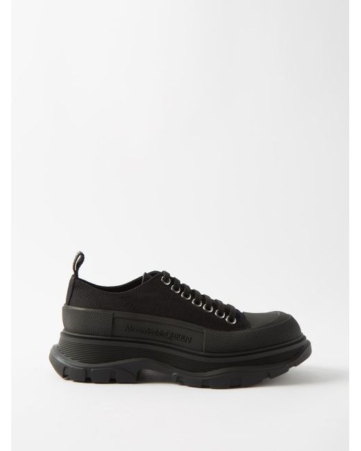 Alexander McQueen Tread Slick Chunky-sole Canvas Trainers
