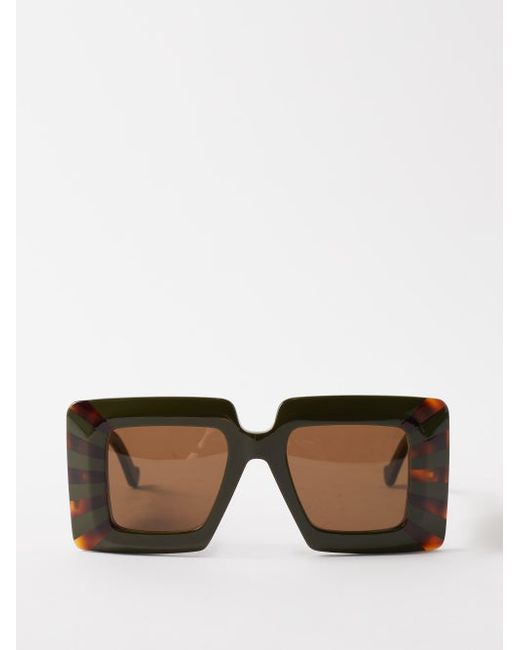 Loewe Eyewear Oversized Square Tortoiseshell-acetate Sunglasses