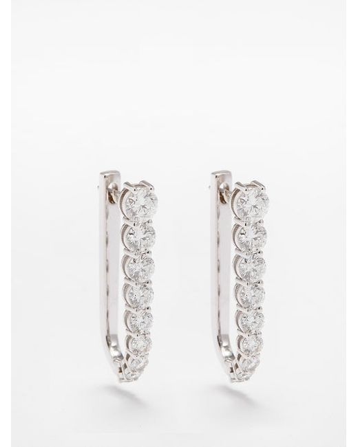 Melissa Kaye Aria Diamond 18kt White-gold Earrings
