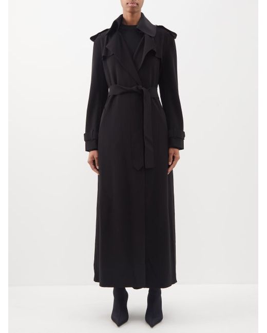 Norma Kamali Belted Jersey Trench Coat